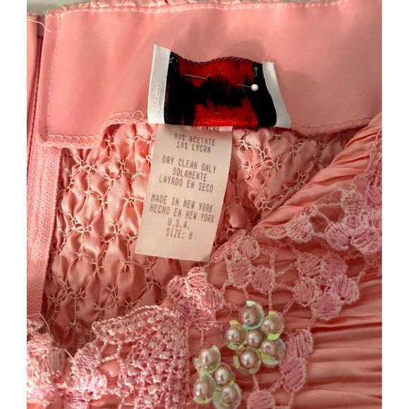 4-U DESIGN TEAM VINTAGE MINI COCKTAIL DRESS FORM FITTING BEADS AND SEQUINS - Picture 4 of 7